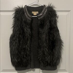 Michael Kors Gray Knit with Silver Chain Detail